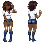 Wambui Adaeze Babatunde in exercise uniform by Wes base by Waitress.png