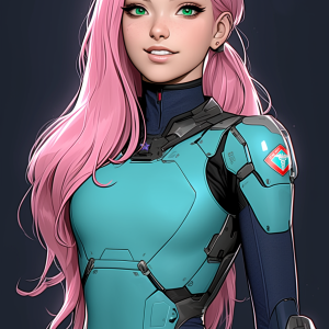 2024 Poppy Pink in armored uniform