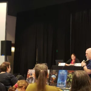 David Weber Speaking at the Baen Book Roadshow Panel at Dragon Con 2024