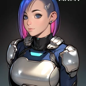 Star Army Female Humanoid with Cybernetics