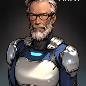 Star Army Male Humanoid with glasses