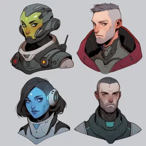 4 Random Sci-Fi Characters