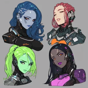 Colorful Female Random Aliens