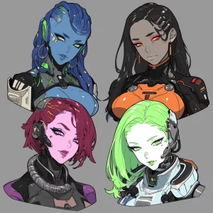 Colorful Female Random Aliens