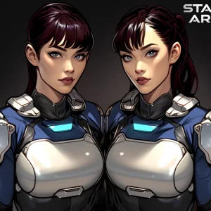 Star Army Female Humanoid Twins