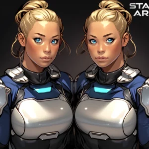 Star Army Female Humanoid Twins