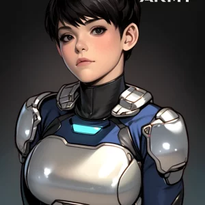 Star Army Female Humanoid - Short Hair