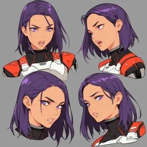 Purple Haired Character