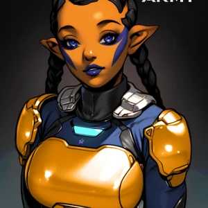 2024 Nekovalkyrja Logistics Specialist with Orange Skin by Wes