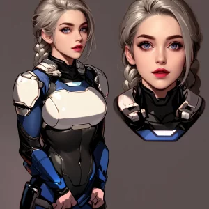 Star Army Female Humanoid - 2 Views