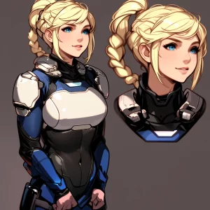 Star Army Female Humanoid - 2 Views