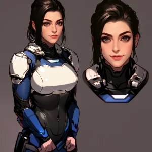 Star Army Female Humanoid - 2 views