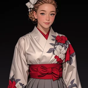 Yamataian Female Humanoid in Traditional Clothing