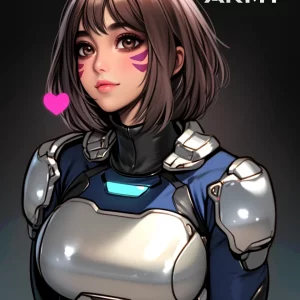 Star Army Female Humanoid In Love