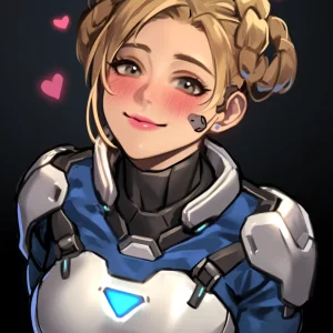 Star Army Female Humanoid in Love