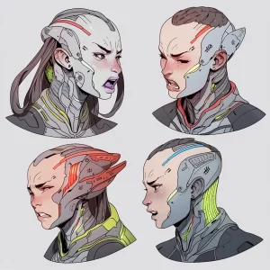 Sci-fi character headshots