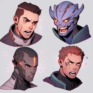 Sci-Fi character headshots