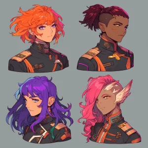 Sci-Fi character headshots