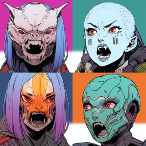 Sci-Fi character headshots