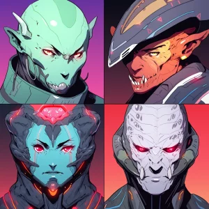 Sci-Fi character headshots