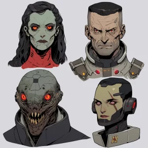 Sci-Fi character headshots