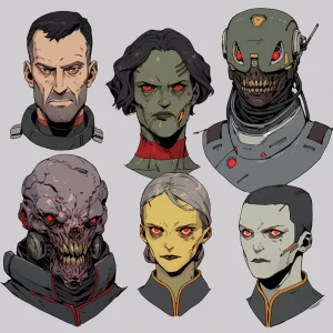 Sci-Fi character headshots