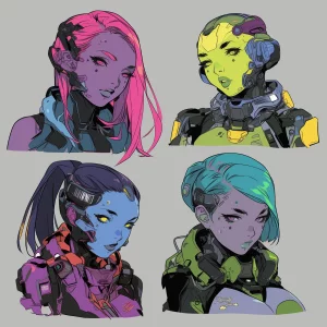 Sci-Fi character headshots