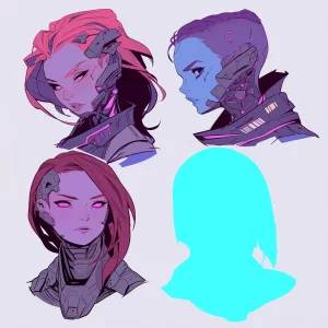 Sci-Fi character headshots