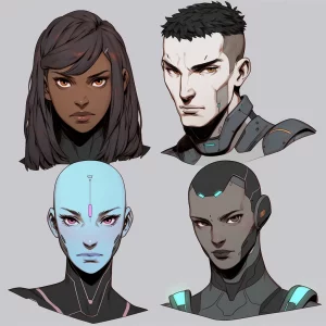 Sci-Fi character headshots