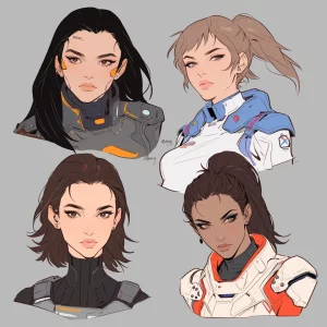 Sci-Fi Character Headshots - Female Humanoids