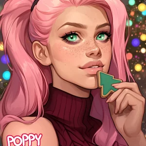 2024 Poppy Pink Yule Cookie