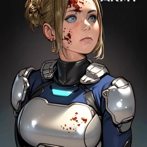 Star Army Female Humanoid (Adoptable) - Bloodied