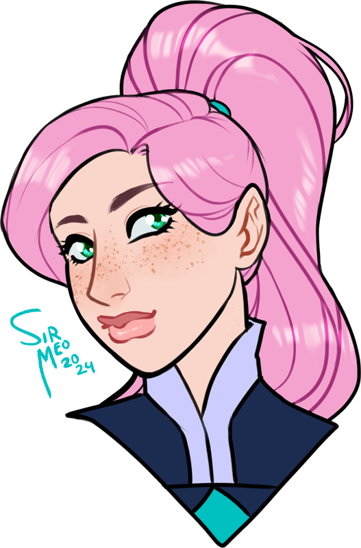 2024 Poppy Pink headshot by Sir Meo commissioned by Wes