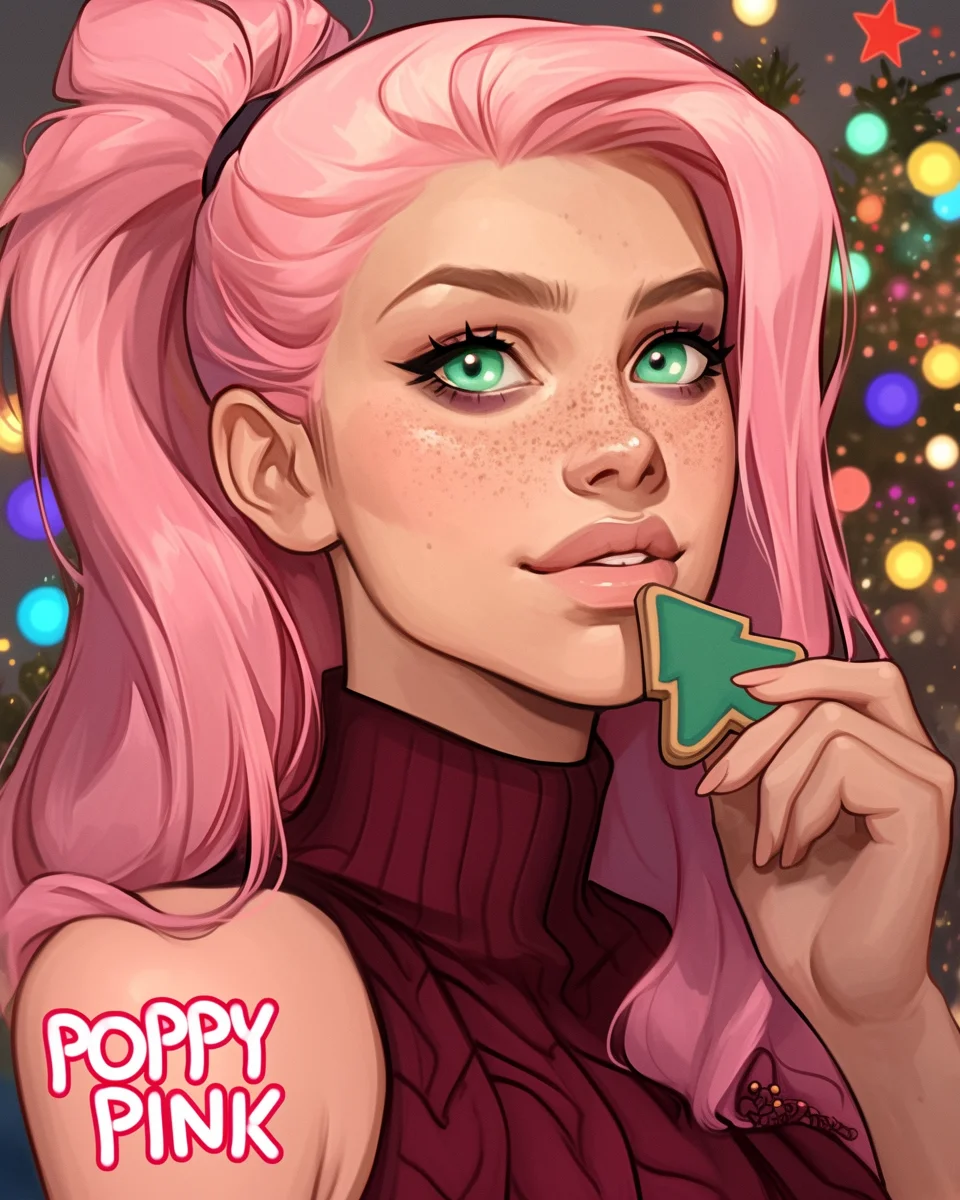 2024 Poppy Pink Yule Cookie