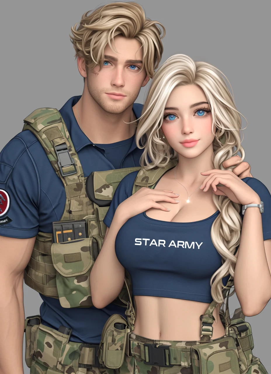 2024 Star Army couple in tactical gear