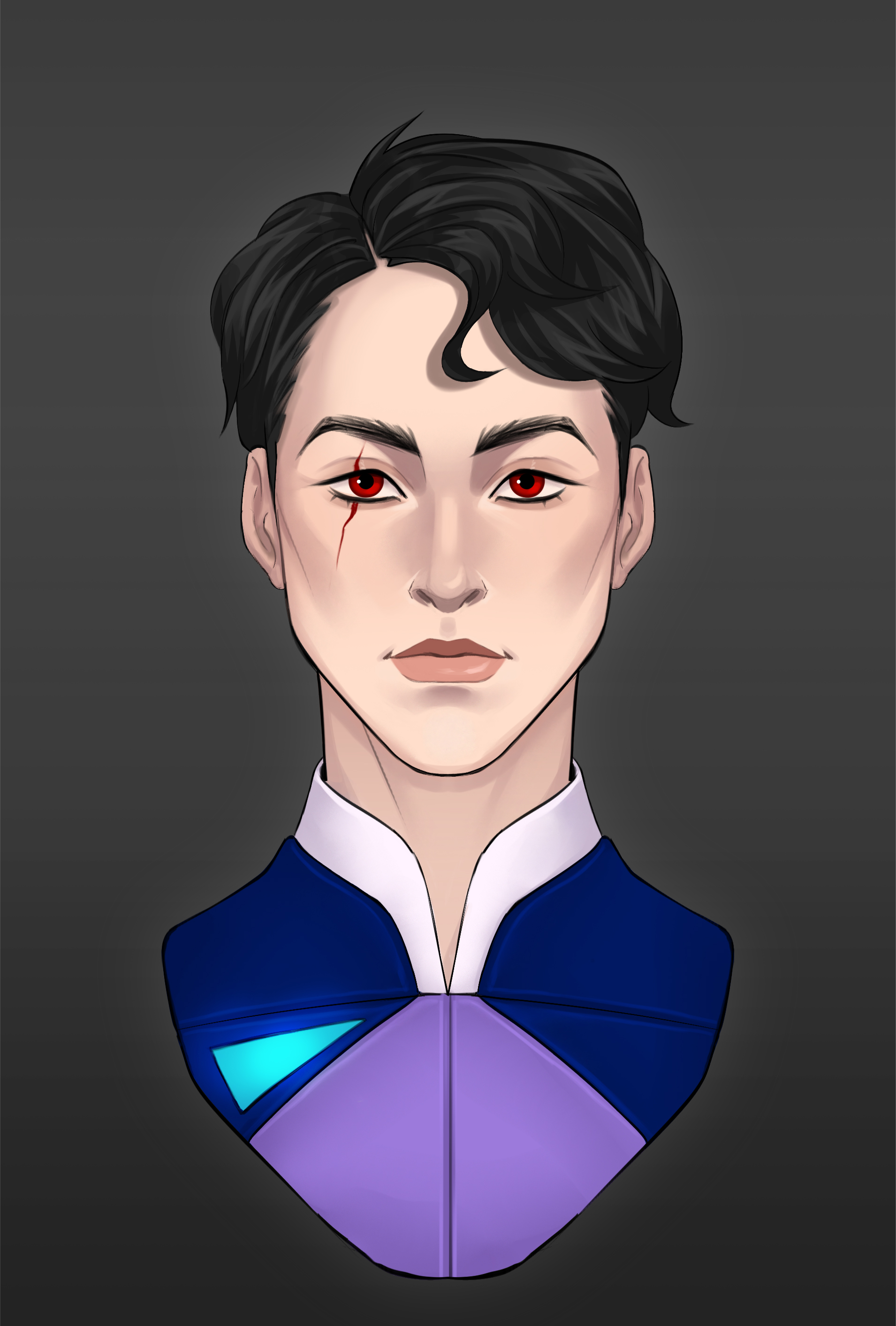 2024 Tanaka Yoshiro headshot by moshpit commissioned by Wes