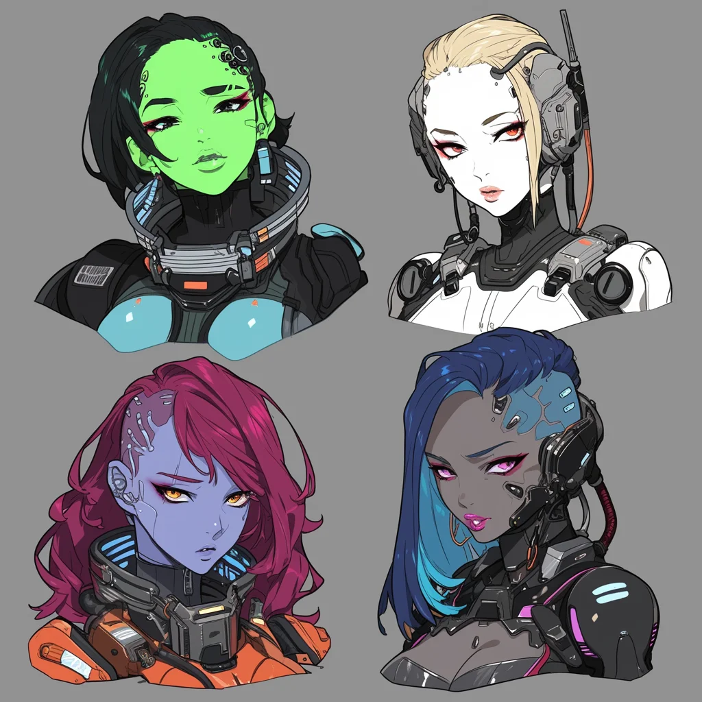 Colorful Female Random Aliens