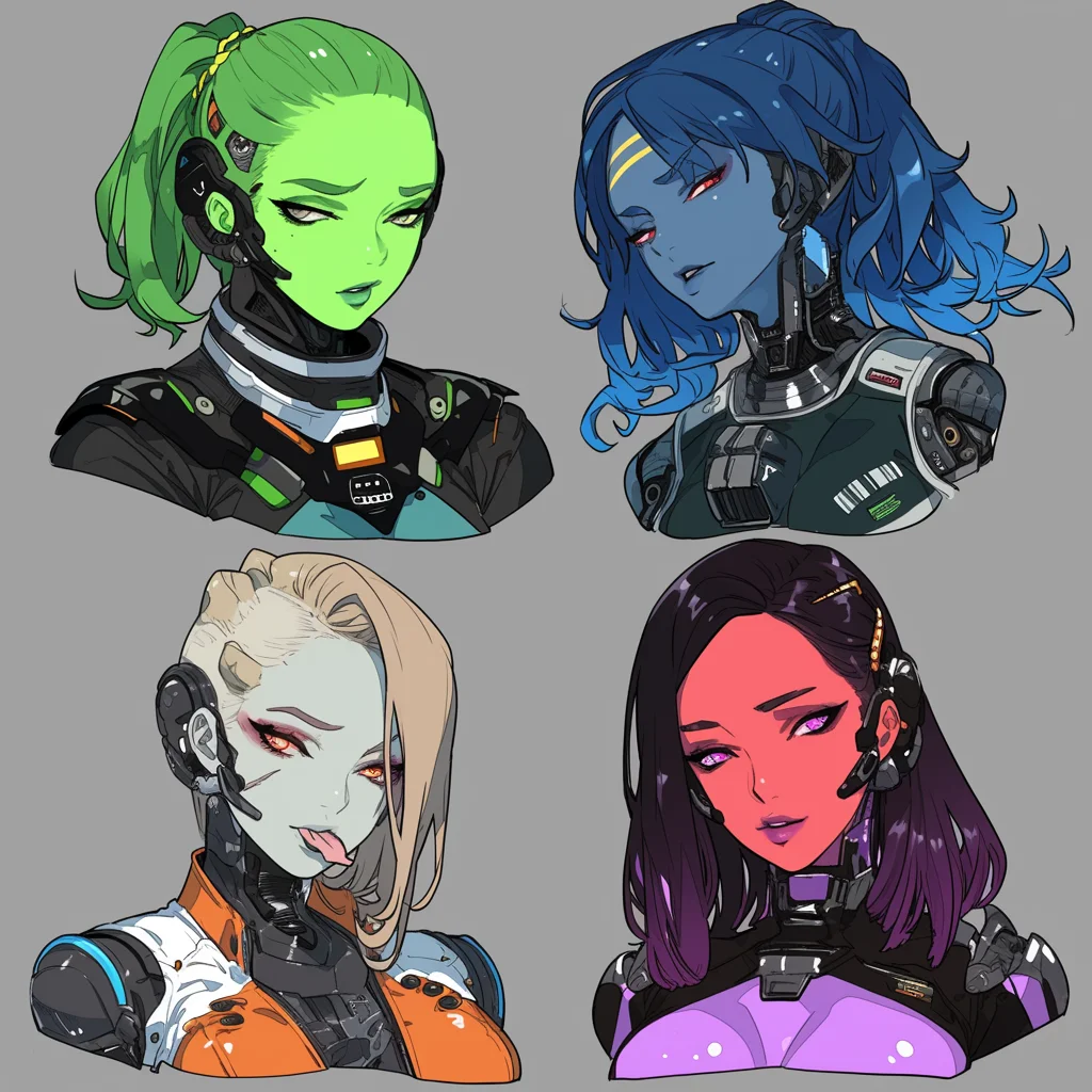 Colorful Female Random Aliens