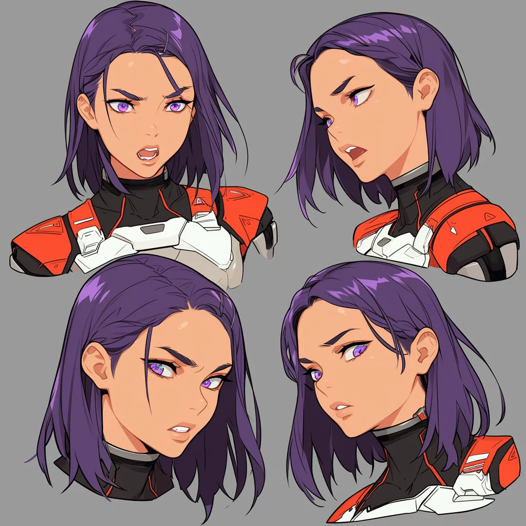 Purple Haired Character