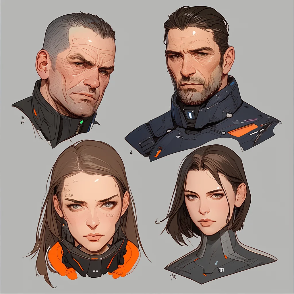 Sci-Fi character headshots - Humanoids