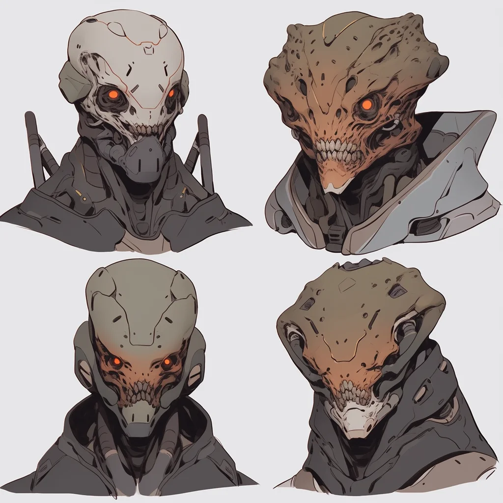 Sci-fi character headshots