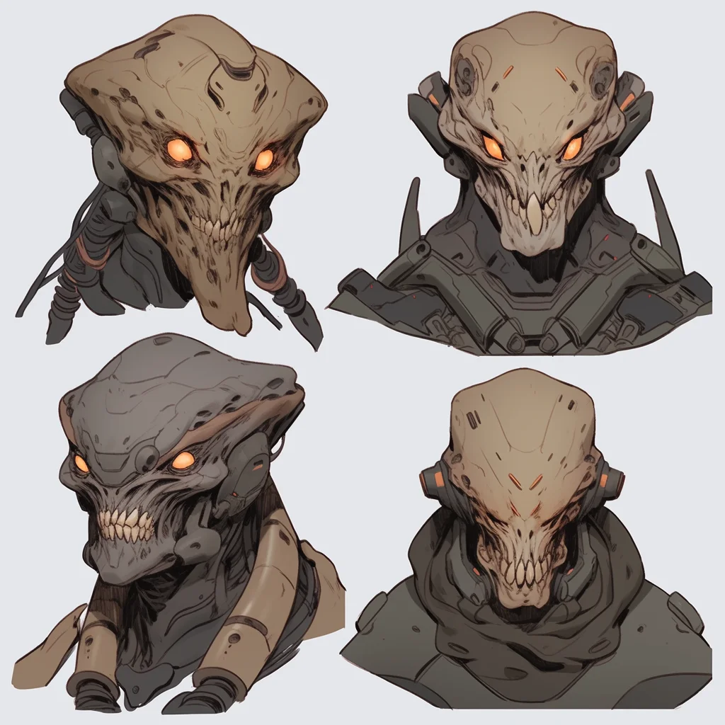 Sci-fi character headshots