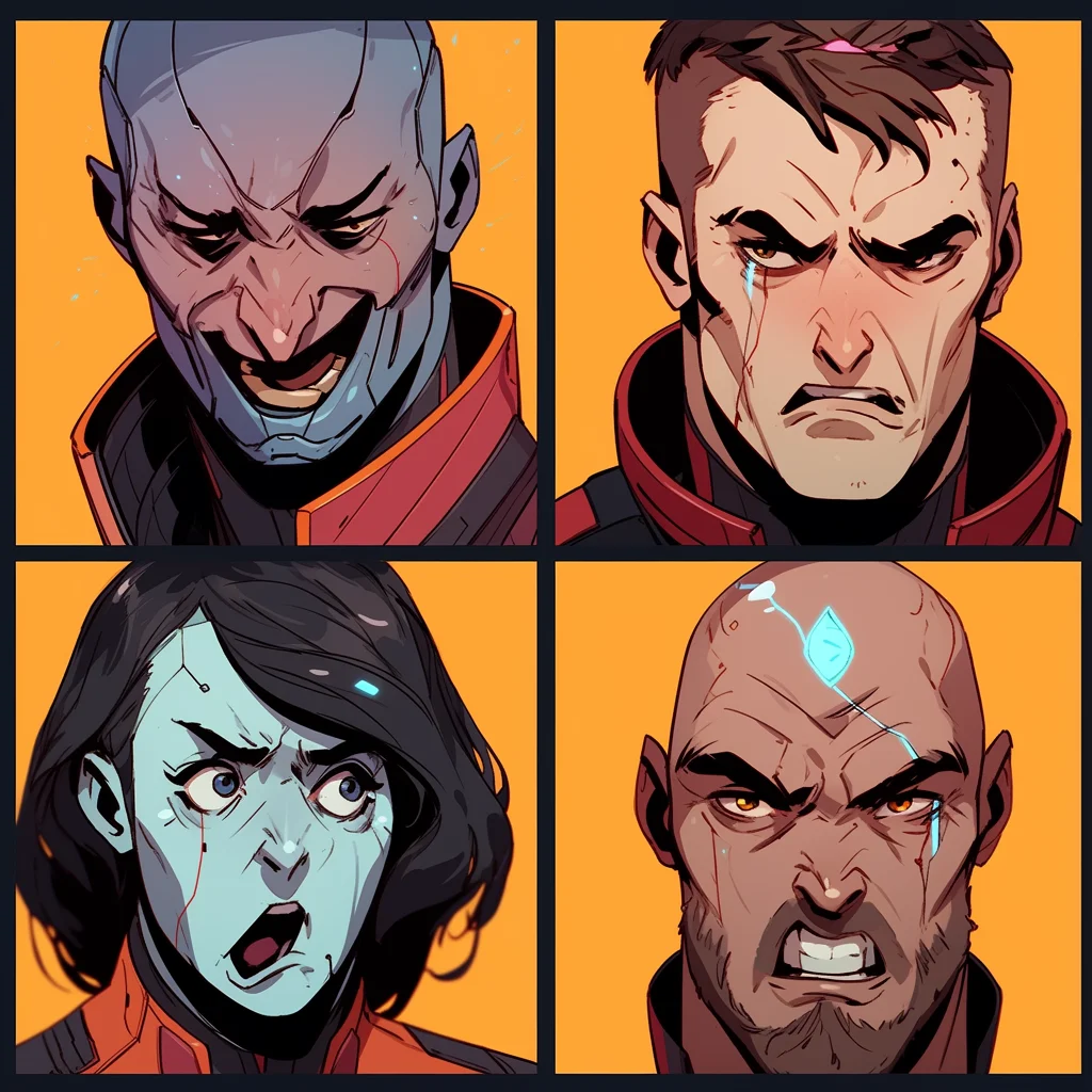 Sci-fi character headshots