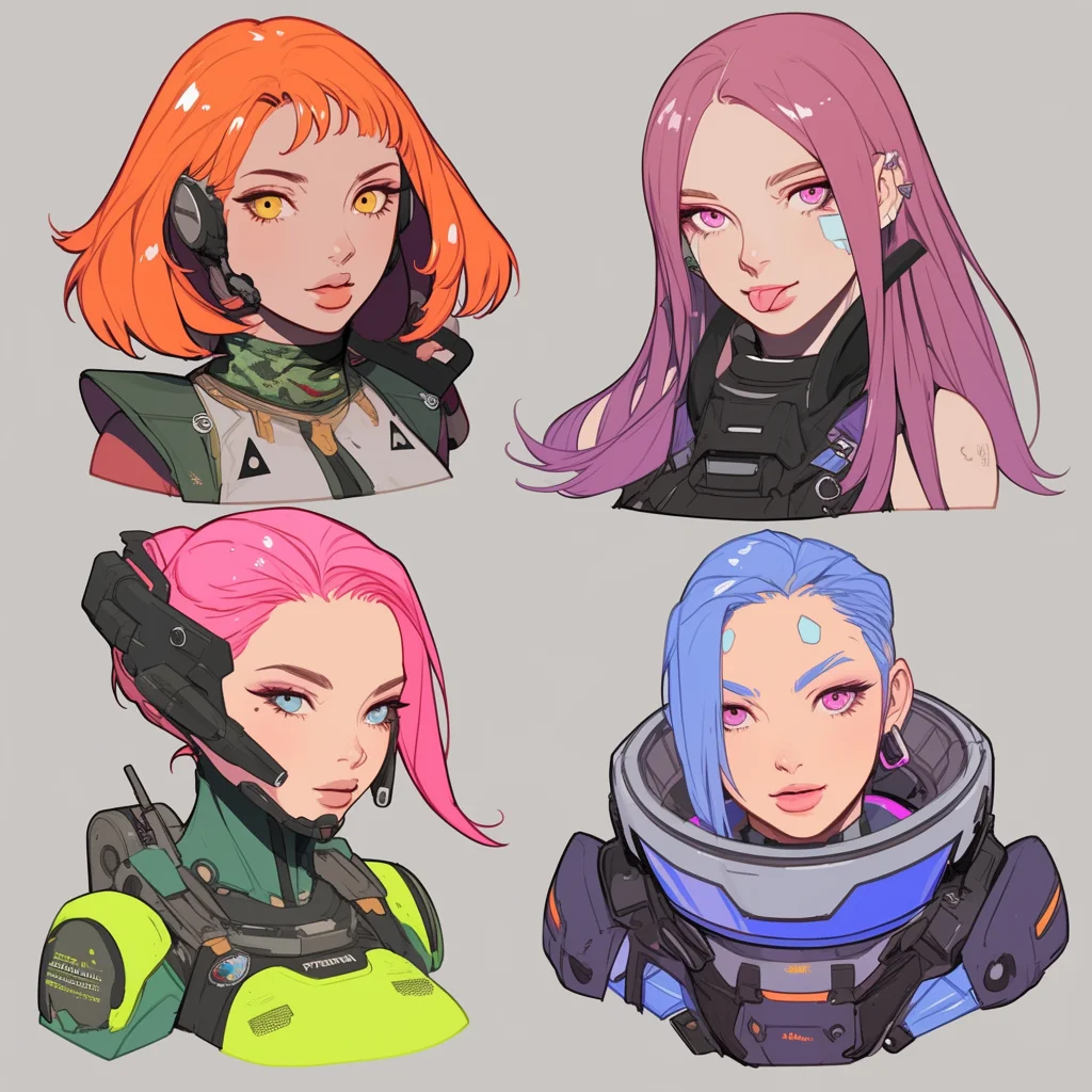 Sci-fi character headshots