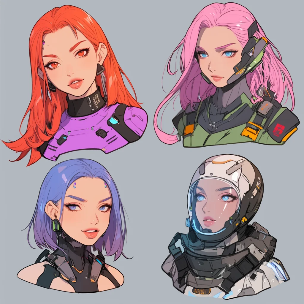 Sci-fi character headshots