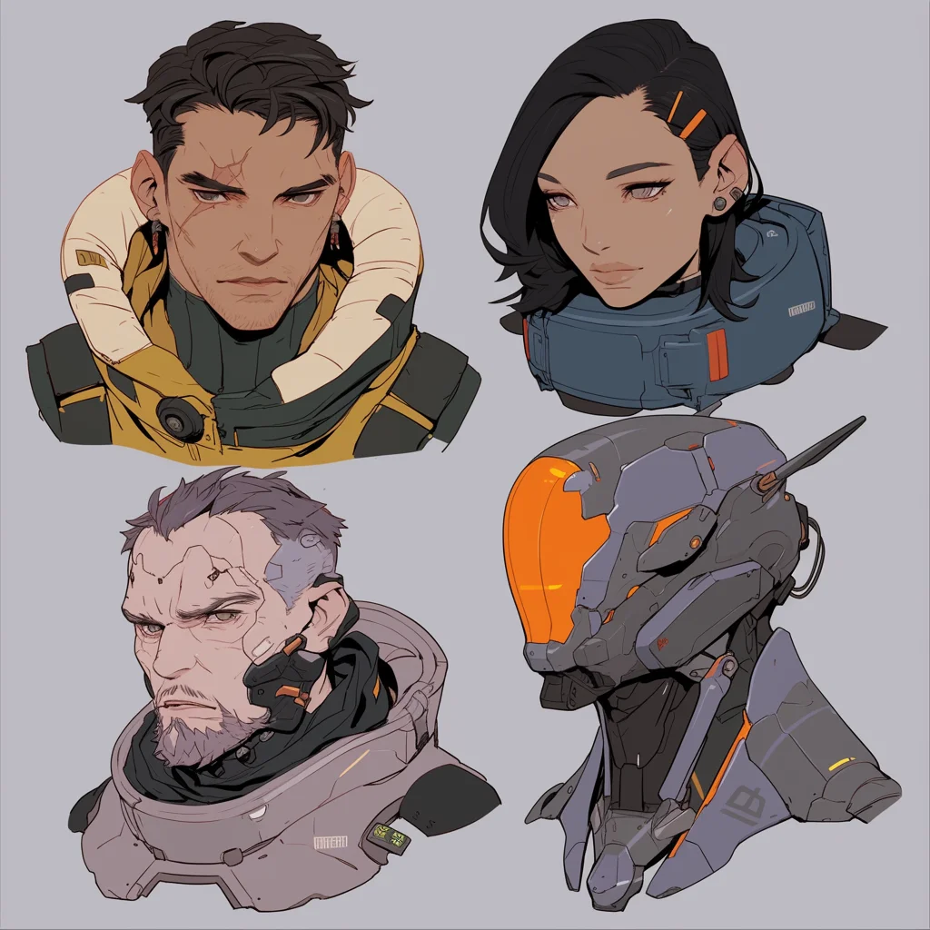 Sci-Fi character headshots