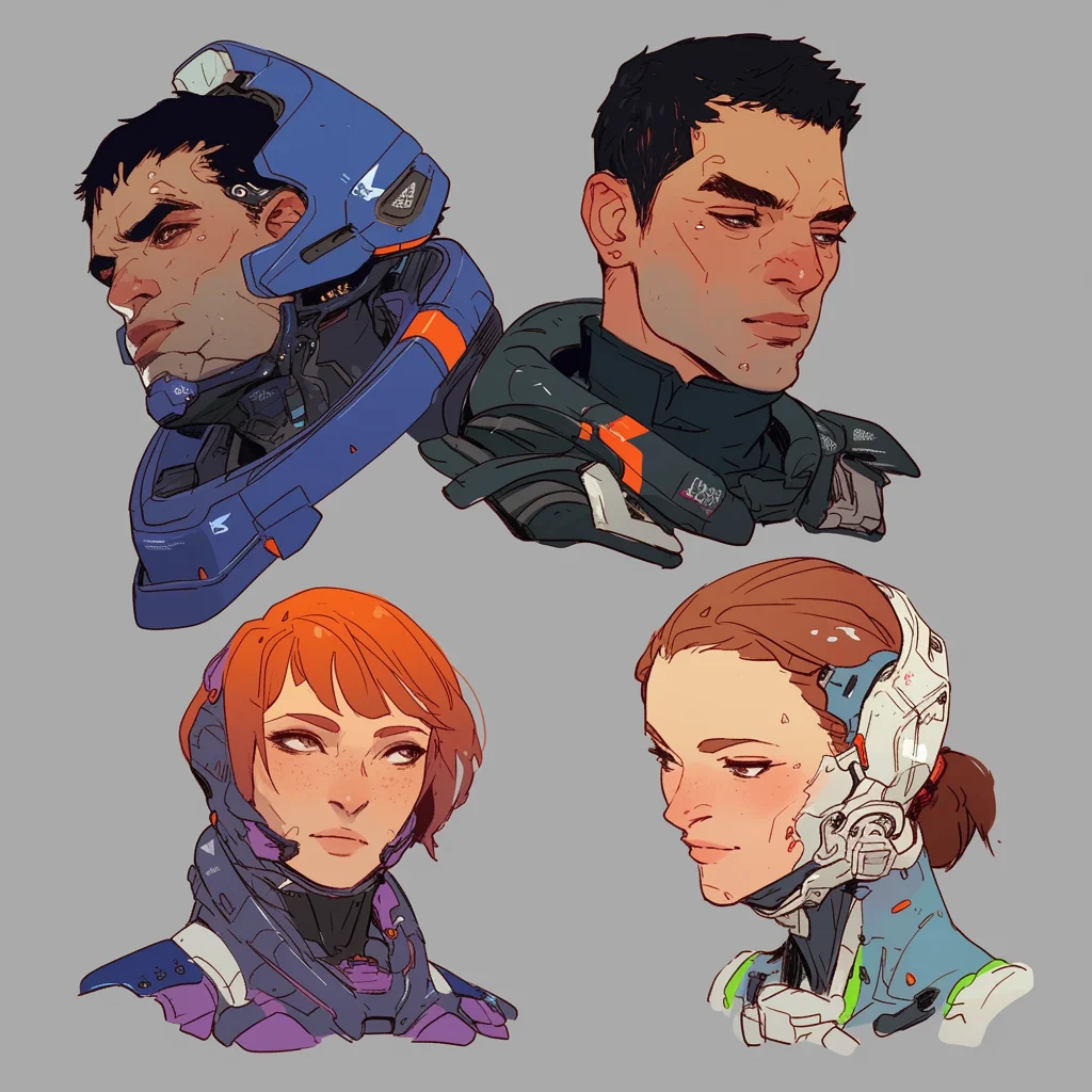 Sci-Fi character headshots