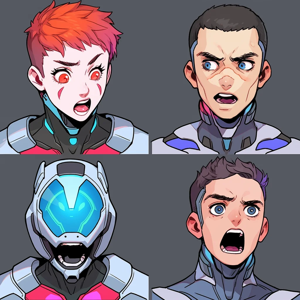 Sci-Fi character headshots