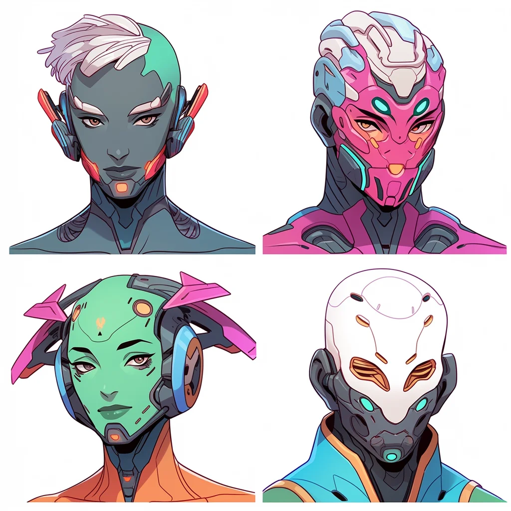 Sci-Fi character headshots