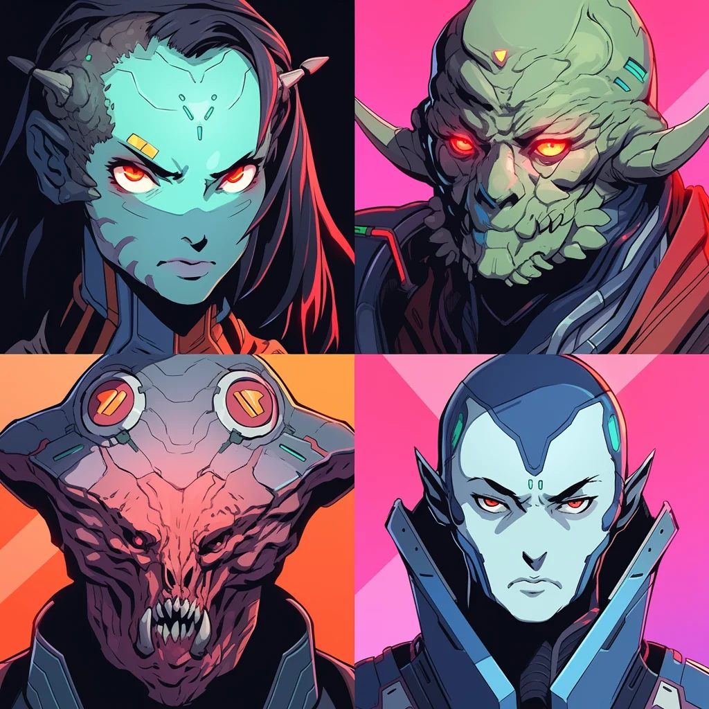 Sci-Fi character headshots